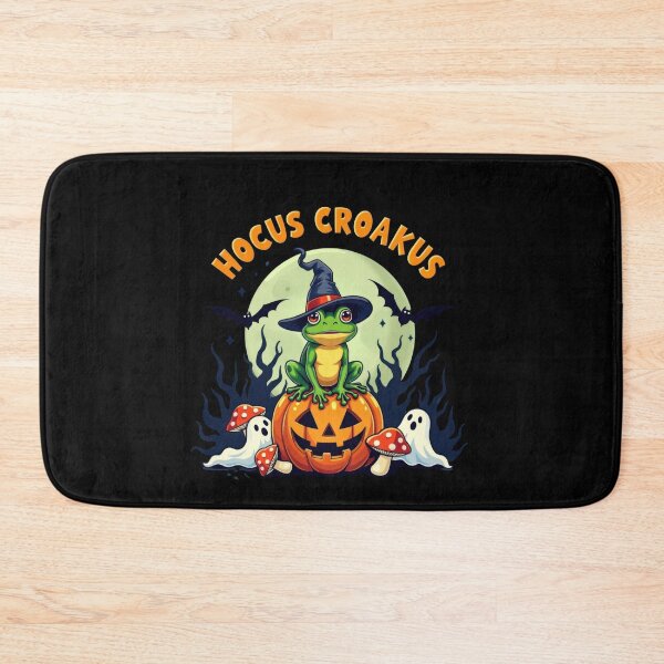 Item preview, Hocus Croakus Halloween Frog Witch on Pumpkin Spooky designed and sold by Hananiah Merch.