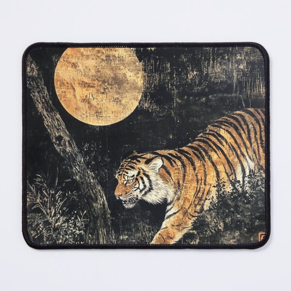 Item preview, Tiger in the Full Moon designed and sold by patternshoprad.
