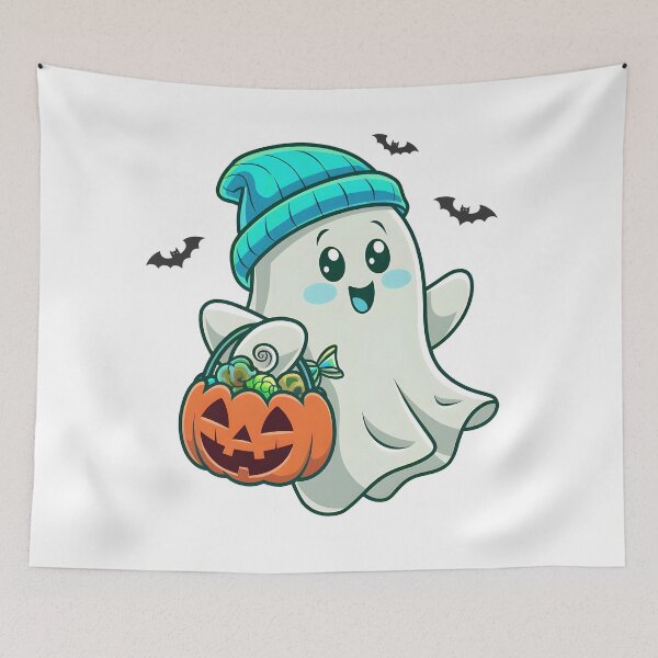 Item preview, The Friendly ghost halloween pumpkin designed and sold by ArtbySameer.
