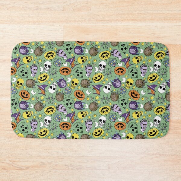 Item preview, Monster Heads Retro Cartoon Style Green Background  designed and sold by Carlo-Atzei.