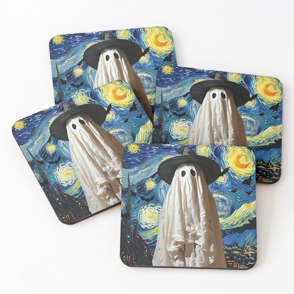 Item preview, The friendly Ghost in Starry Night Painting designed and sold by Print Epic.