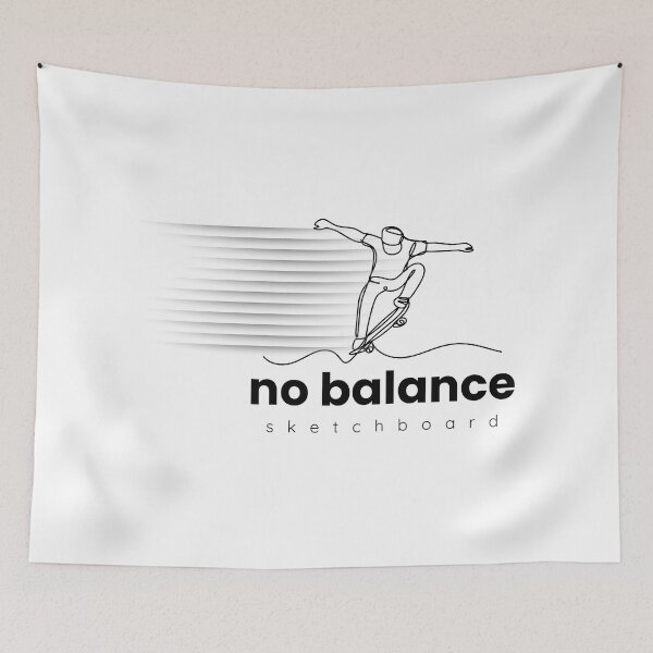 Item preview, No Balance black logo, funny logo, funny sketchboard designed and sold by WorlDigitalArts.