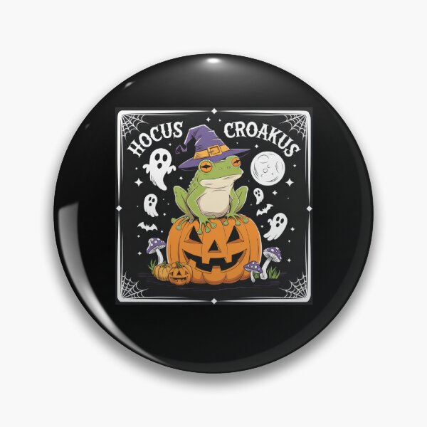 Item preview, Hocus Croakus Halloween Frog on Pumpkin Witch Hat designed and sold by Hananiah Merch.