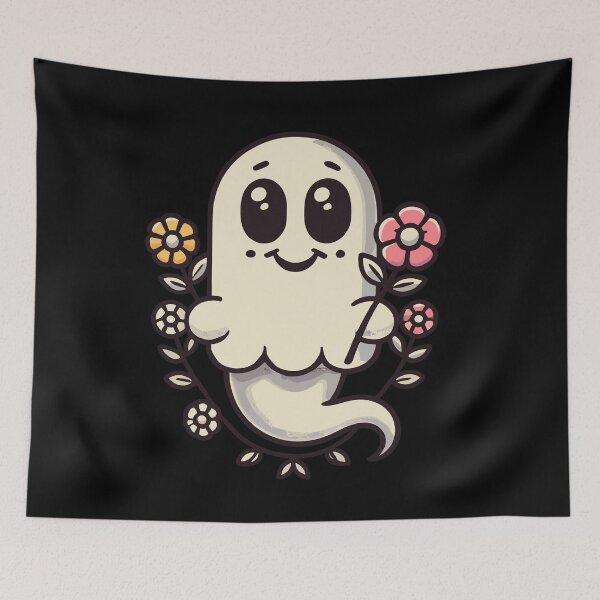 Item preview, Flower Lover Ghost Funny Flower Ghost designed and sold by LuminOrb.
