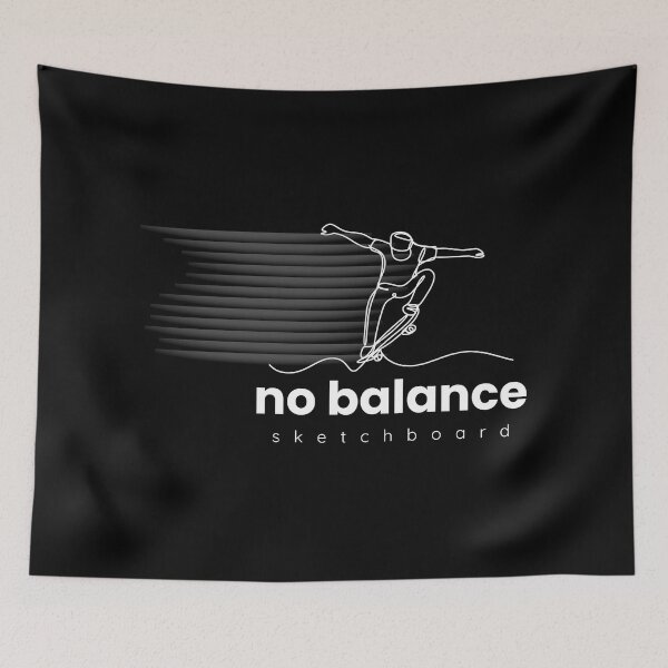 Item preview, No Balance white logo, funny logo, funny sketchboard designed and sold by WorlDigitalArts.