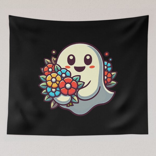 Item preview, Flower Lover Ghost Funny Flower Ghost designed and sold by LuminOrb.