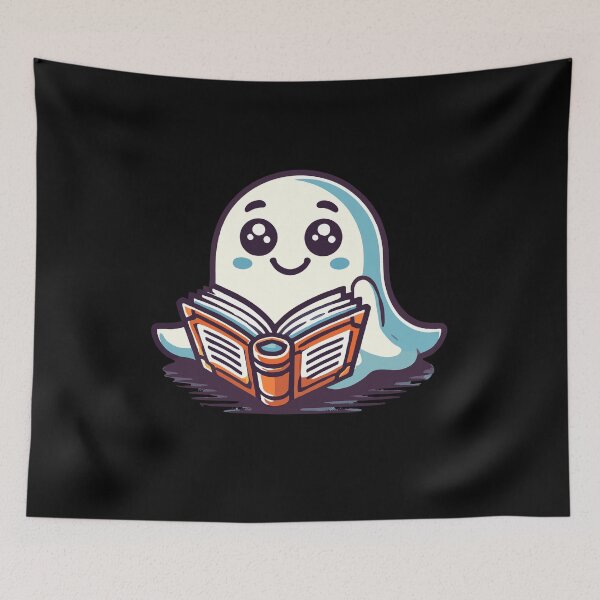 Item preview, Funny Book Lover Ghost Reading Ghost designed and sold by LuminOrb.