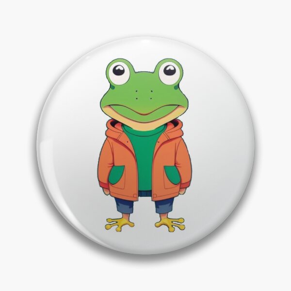 Item preview, Frog in Orange Jacket designed and sold by Innercosmic.