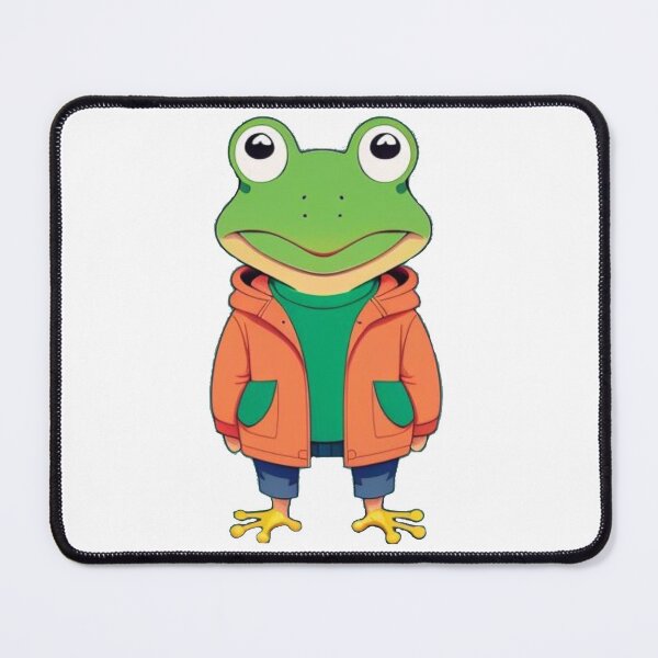Item preview, Frog in Orange Jacket designed and sold by Innercosmic.