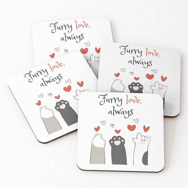 Item preview, Cute cat paws with hearts designed and sold by juliart-pro.