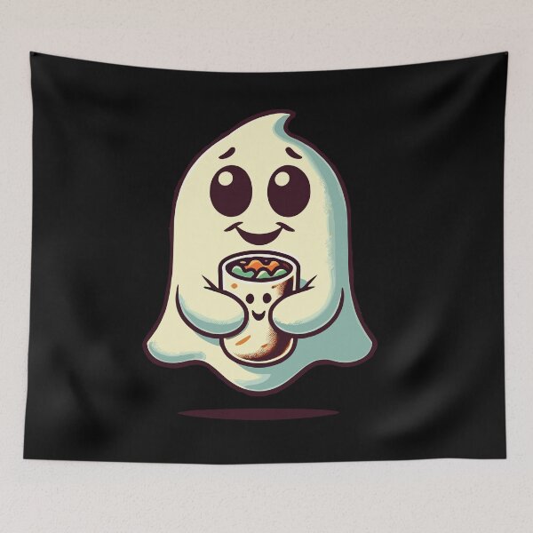 Item preview, Fastfood Ghost Burrito Loving Ghost designed and sold by LuminOrb.