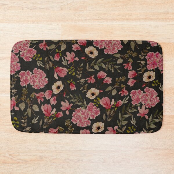 Item preview, Romantic Floral Pattern - Dark Pink Charcoal designed and sold by Anis Illustration.