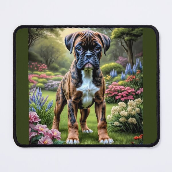 Item preview, Logan Boxer Puppy Portrait Painting designed and sold by Heart and Soul Studio.
