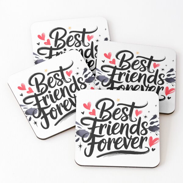 Item preview, Best Friends Forever Calligraphy Heart Design designed and sold by ZetaDream.