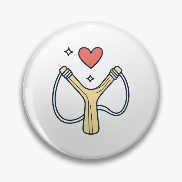 Item preview, Simple drawing of wooden slingshot throw a heart designed and sold by rasagamastore.