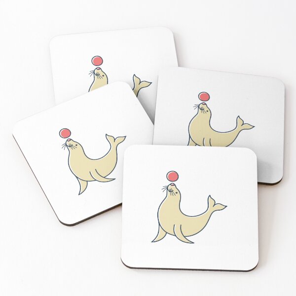 Item preview, Simple drawing of Seal performing a trick with a ball on its nose designed and sold by rasagamastore.