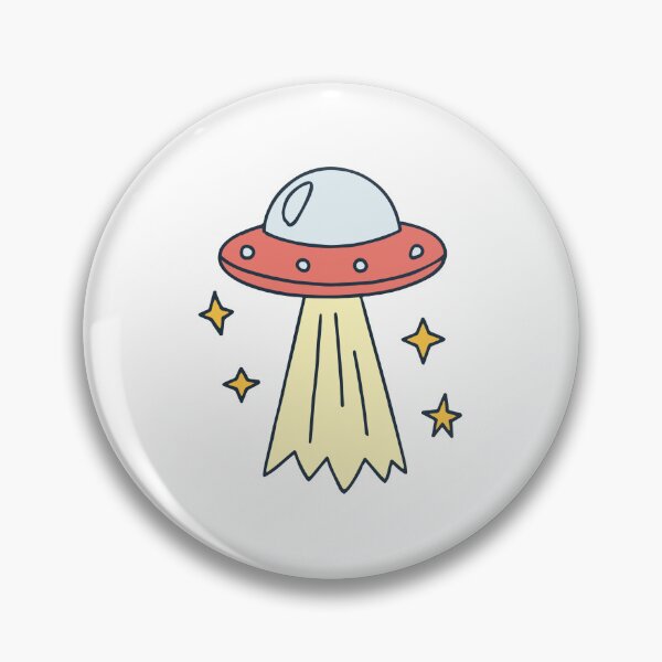 Item preview, Simple drawing of a UFO with a beam of light designed and sold by rasagamastore.