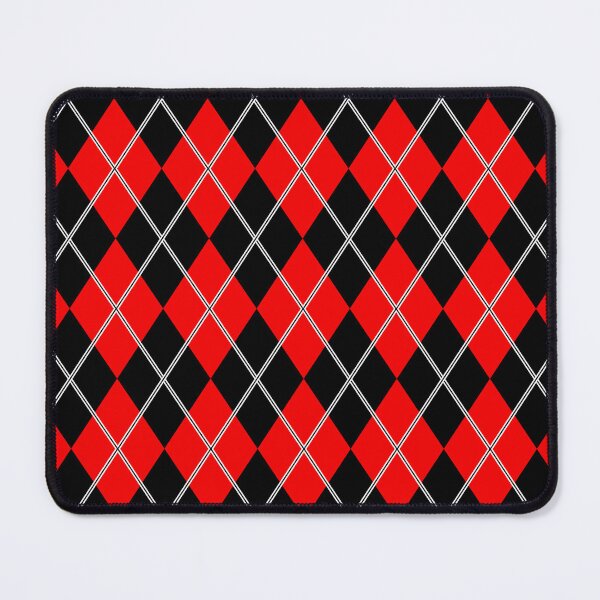 Item preview, Red Black Harlequin Argyle Pattern designed and sold by PatternTitan.