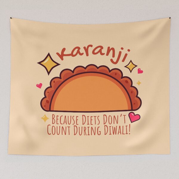 Item preview, Karanji: Because Diets Don’t Count During Diwali! designed and sold by Tulip Creators by This Definition.