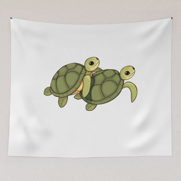 Item preview,  Turtle Mating: Olive Ridley Turtles Minimalist Design designed and sold by NeoArtworks.