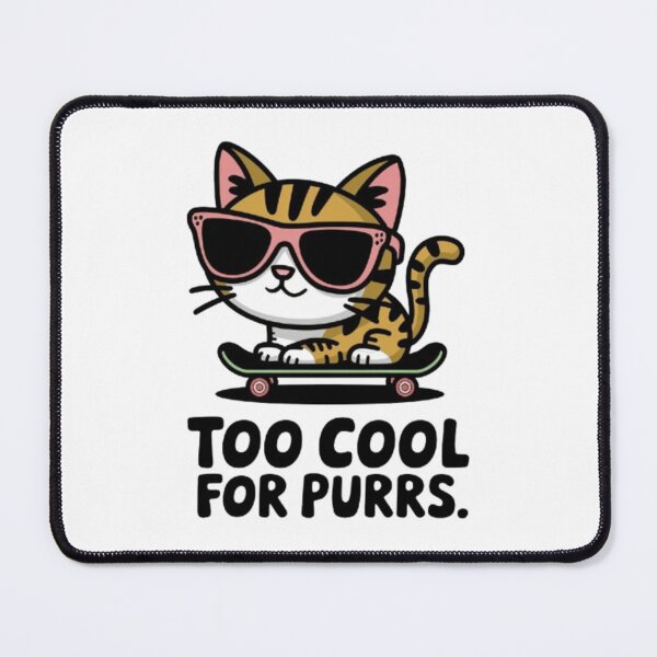 Item preview, Too Cool for Purrs - Cat on Skateboard designed and sold by XquisiteFashion.