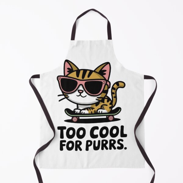 Item preview, Too Cool for Purrs - Cat on Skateboard designed and sold by XquisiteFashion.