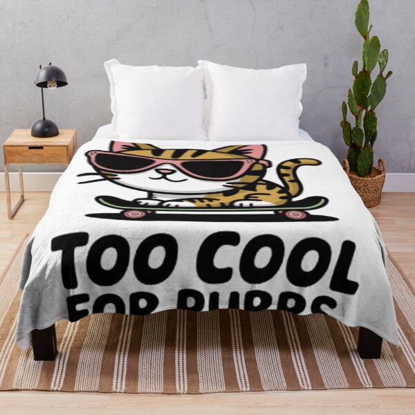 Item preview, Too Cool for Purrs - Cat on Skateboard designed and sold by XquisiteFashion.