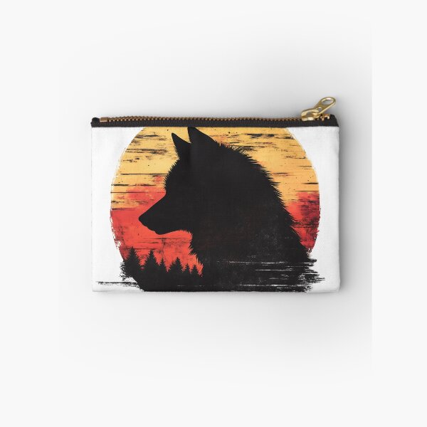 Item preview, Vintage Wolf Silhouette with Sunset  designed and sold by WildShadows.