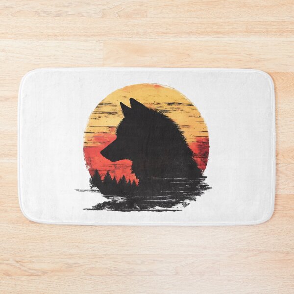 Item preview, Vintage Wolf Silhouette with Sunset  designed and sold by WildShadows.
