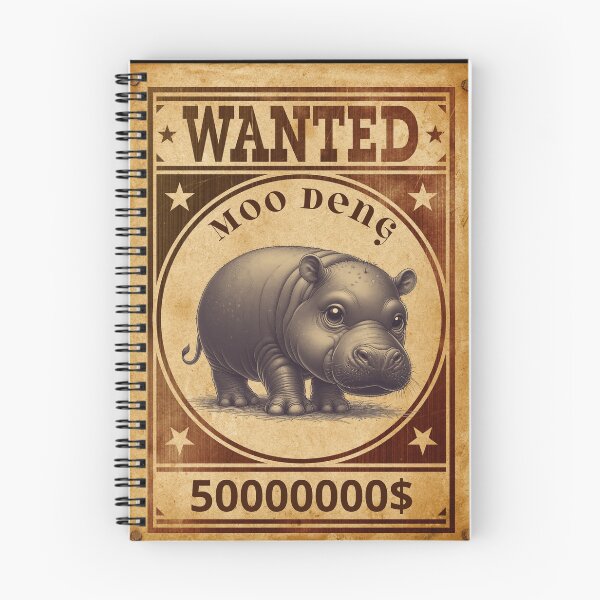 Item preview, Wanted: Moo Deng - The Viral Dwarf Hippo designed and sold by GorinART.