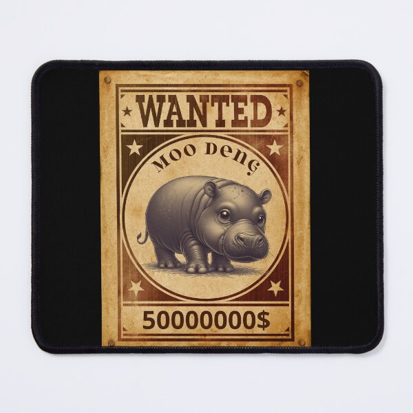 Item preview, Wanted: Moo Deng - The Viral Dwarf Hippo designed and sold by GorinART.