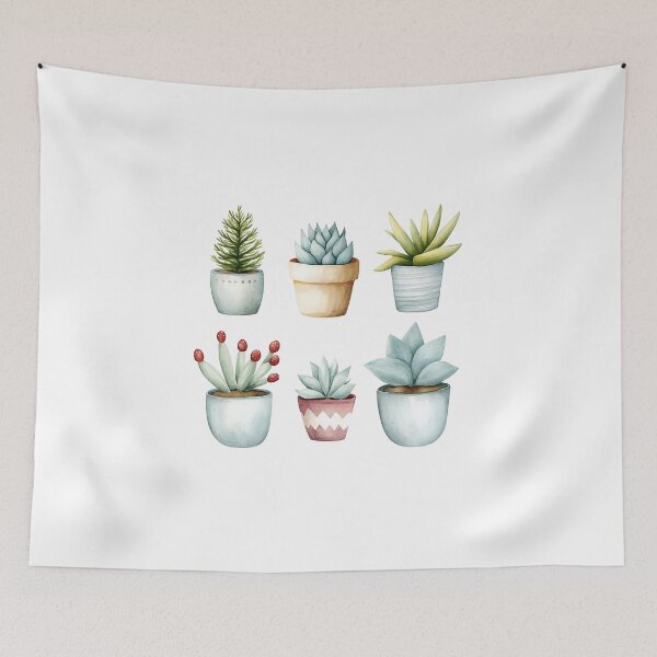 Item preview, Charming watercolor clip art featuring tiny potted succulents adding a natural, cozy touch  designed and sold by Jayjaynaenae.