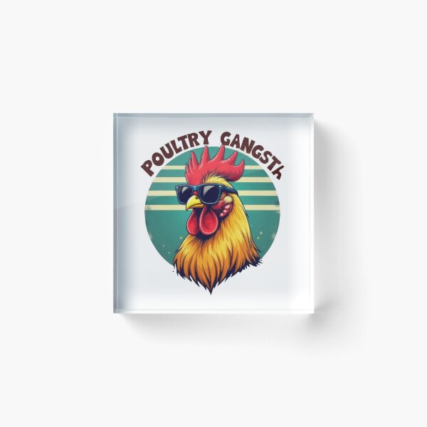 Item preview, Poultry Gangsta Funny Rooster Cool Chicken Farm Animal Humor designed and sold by Hananiah Merch.