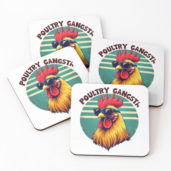 Item preview, Poultry Gangsta Funny Rooster Cool Chicken Farm Animal Humor designed and sold by Hananiah Merch.