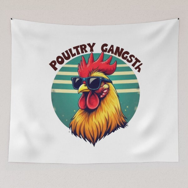 Item preview, Poultry Gangsta Funny Rooster Cool Chicken Farm Animal Humor designed and sold by Hananiah Merch.