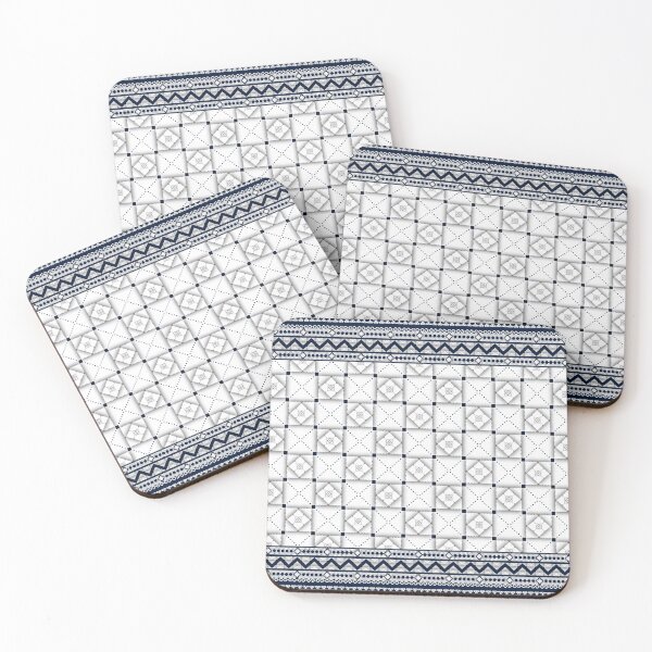 Item preview, White floral modern ethnic pattern designed and sold by _Patternique_.