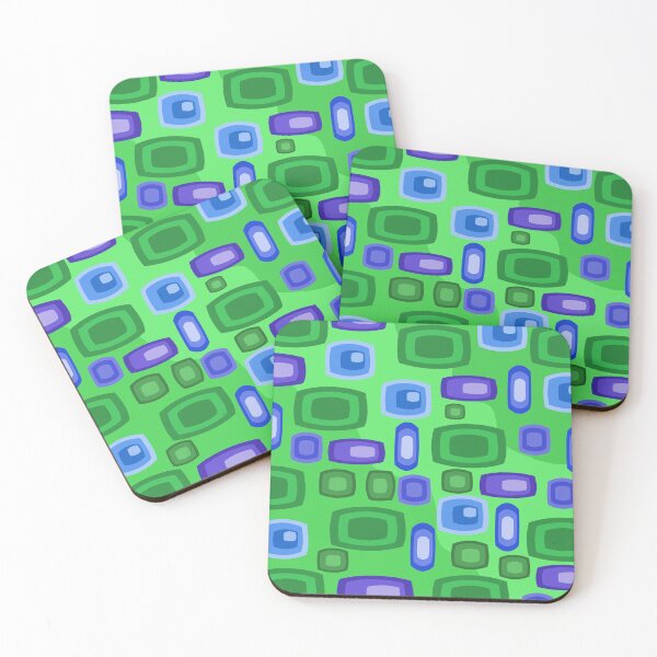 Item preview, Blue and Green Retro Pattern designed and sold by Andrew  Hitchen.