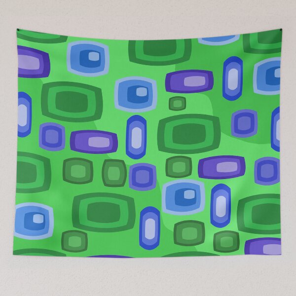 Item preview, Blue and Green Retro Pattern designed and sold by Andrew  Hitchen.