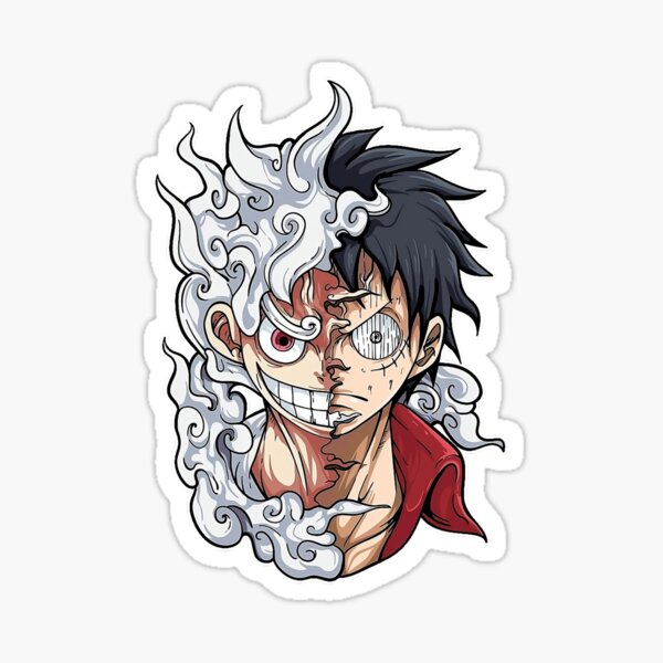 "Anime Luffy Split Face Design 