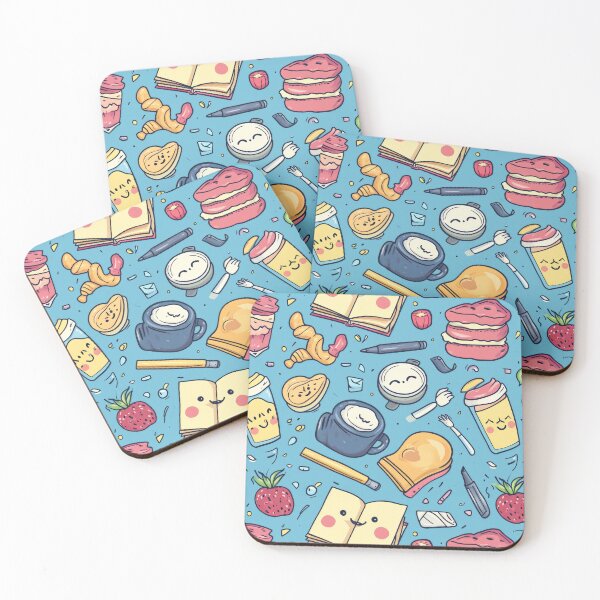 Item preview, Colorful Kawaii Patterns Featuring Animals and Food designed and sold by Piotrek0001.