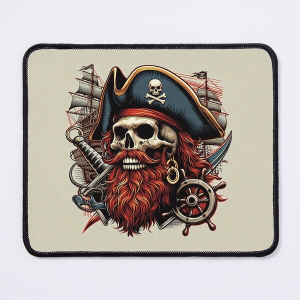 Aperçu de l'œuvre Pirate à la barbe rouge créée et vendue par Becooldesing.