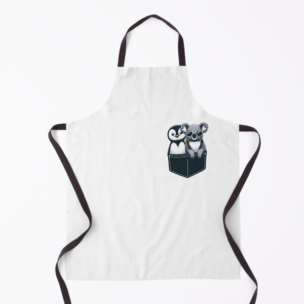 Item preview, Chill Companions: Koala & Penguin Pocket Graphic Tee designed and sold by tutoo clothes.