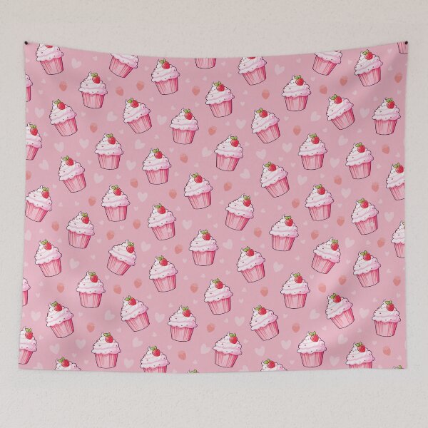 Item preview, Pink Cupcake with Strawberries designed and sold by GriffyPrints.