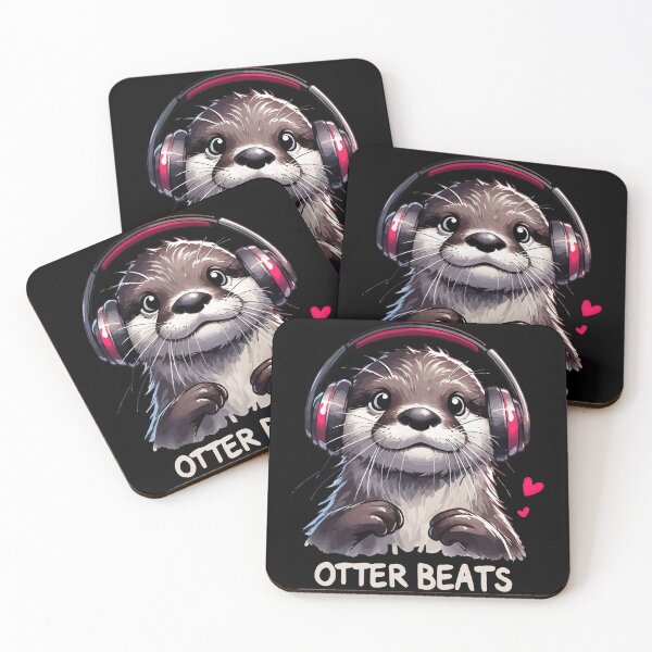 Item preview, Cute Otter Beats Love designed and sold by TomFrontierArt.