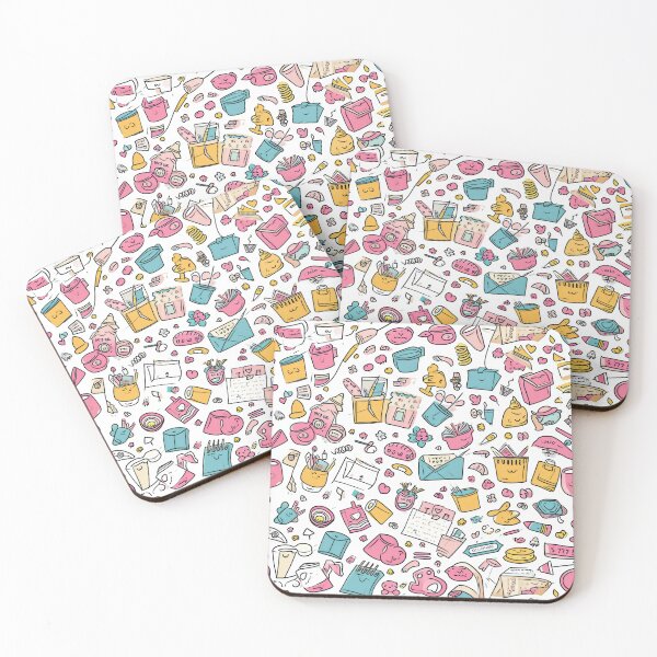 Item preview, Colorful Kawaii Patterns Featuring Animals and Food designed and sold by Piotrek0001.