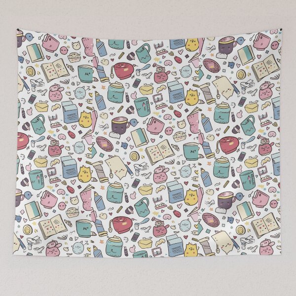 Item preview, Colorful Kawaii Patterns Featuring Animals and Food designed and sold by Piotrek0001.