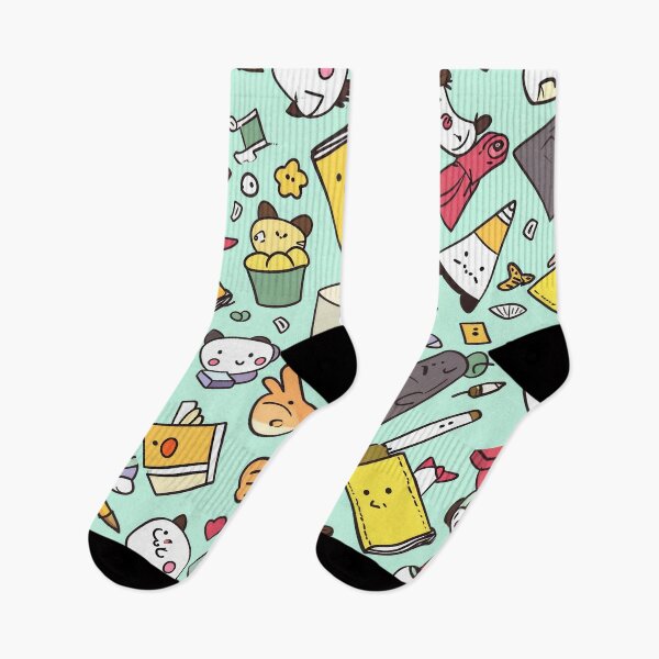 Item preview, Colorful Kawaii Patterns Featuring Animals and Food designed and sold by Piotrek0001.