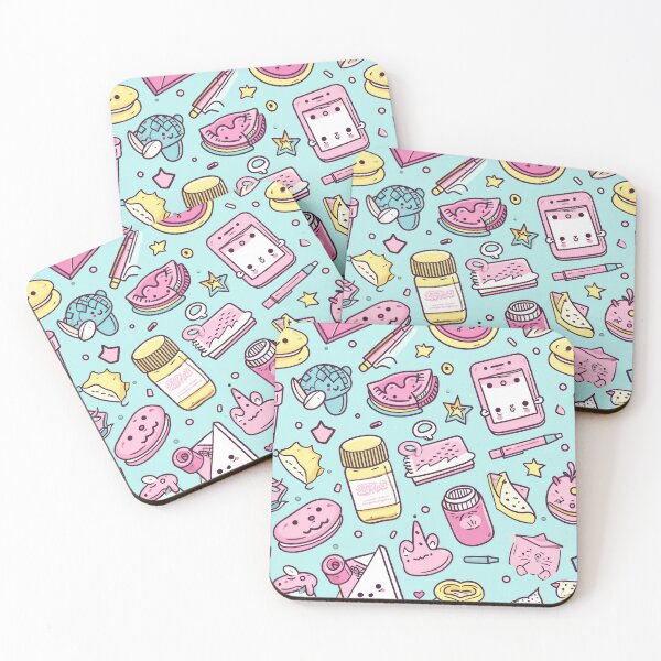 Item preview, Colorful Kawaii Patterns Featuring Animals and Food designed and sold by Piotrek0001.