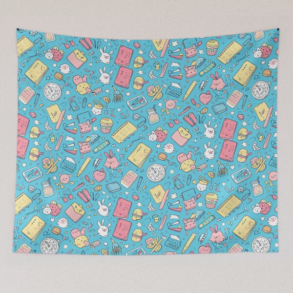 Item preview, Colorful Kawaii Patterns Featuring Animals and Food designed and sold by Piotrek0001.