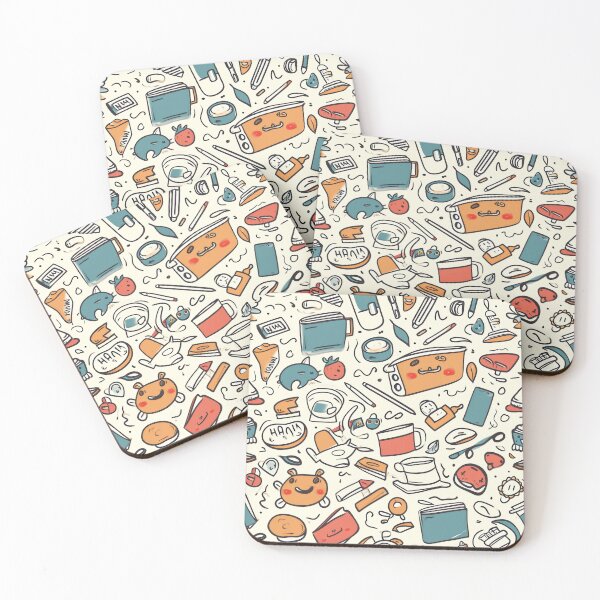 Item preview, Colorful Kawaii Patterns Featuring Animals and Food designed and sold by Piotrek0001.